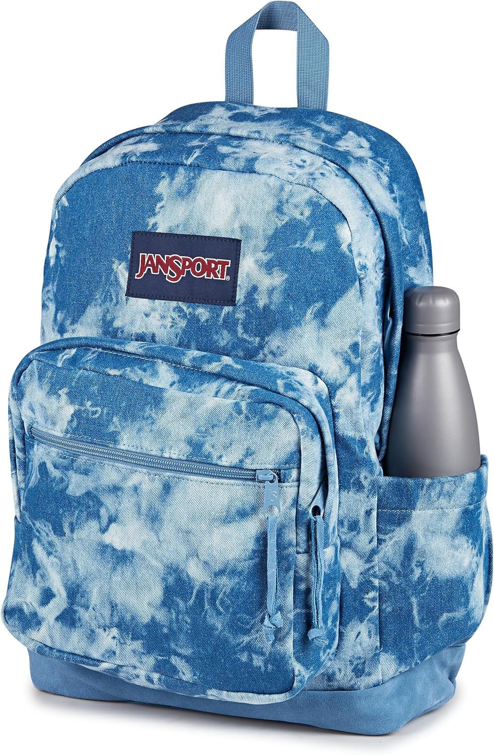 image:imageJanSport Right Pack Expressions Backpack Main Compartment 15inch Padded Laptop Compartment Side Water Bottle Pocket Utility Pocket with Zippered Rain Flap Denim Wash BlueDenim Wash Blue