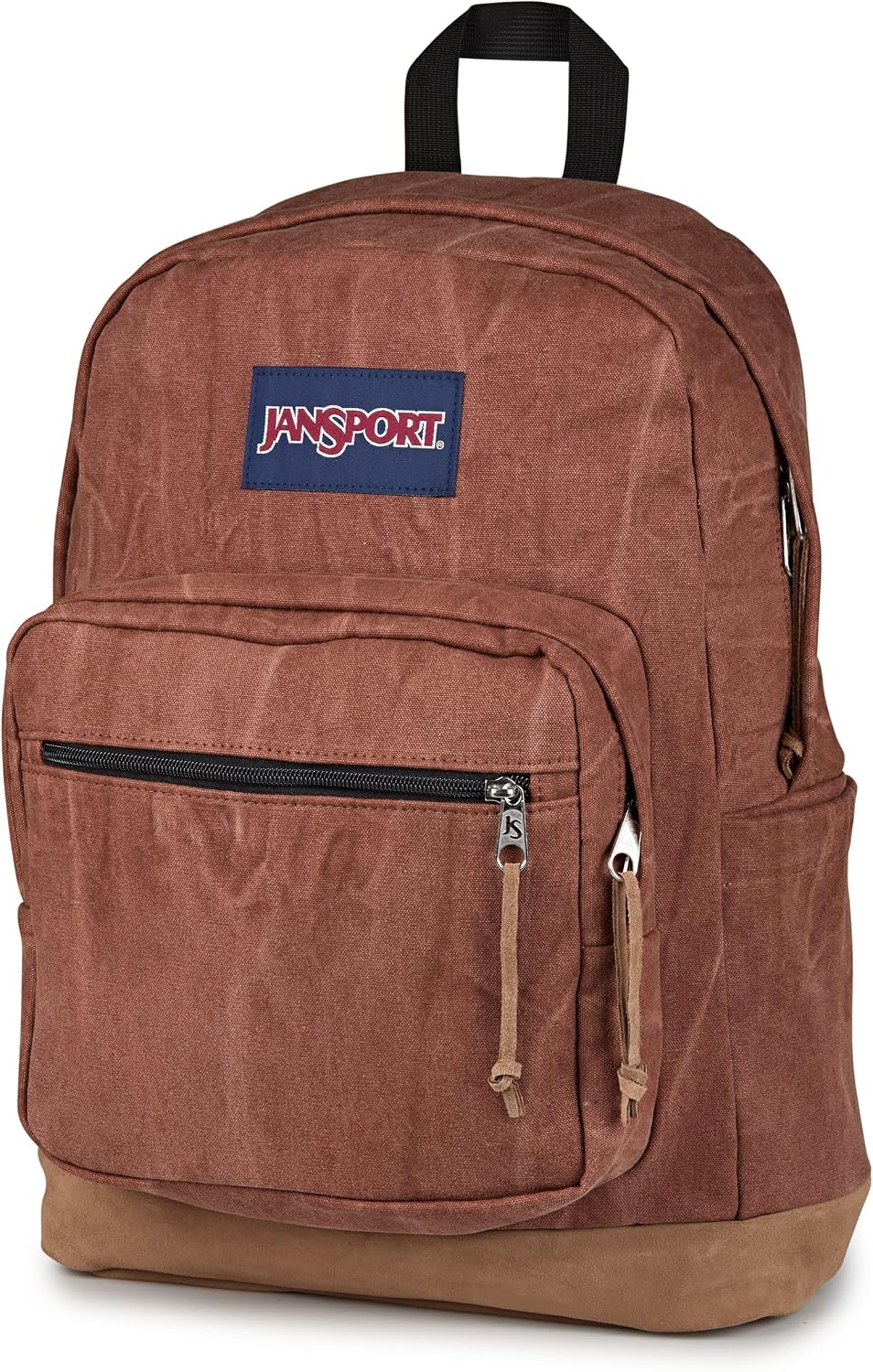 image:imageJanSport Right Pack Expressions Backpack Main Compartment 15inch Padded Laptop Compartment Side Water Bottle Pocket Utility Pocket with Zippered Rain Flap Denim Wash BlueAged Canvas BrownLt BrnDk Brown