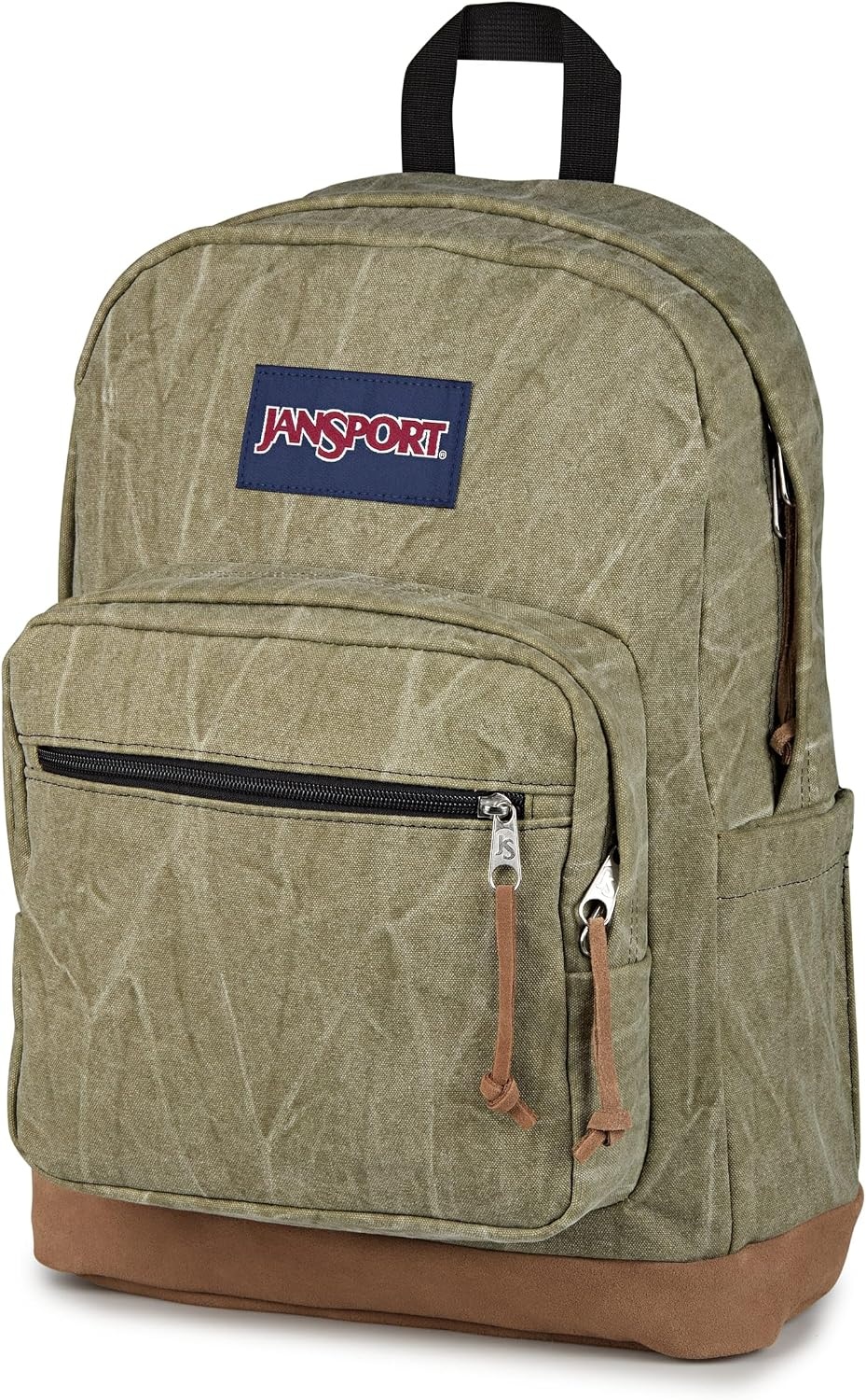 image:imageJanSport Right Pack Expressions Backpack Main Compartment 15inch Padded Laptop Compartment Side Water Bottle Pocket Utility Pocket with Zippered Rain Flap Denim Wash BlueAged Canvas GreenLt GreenBrown