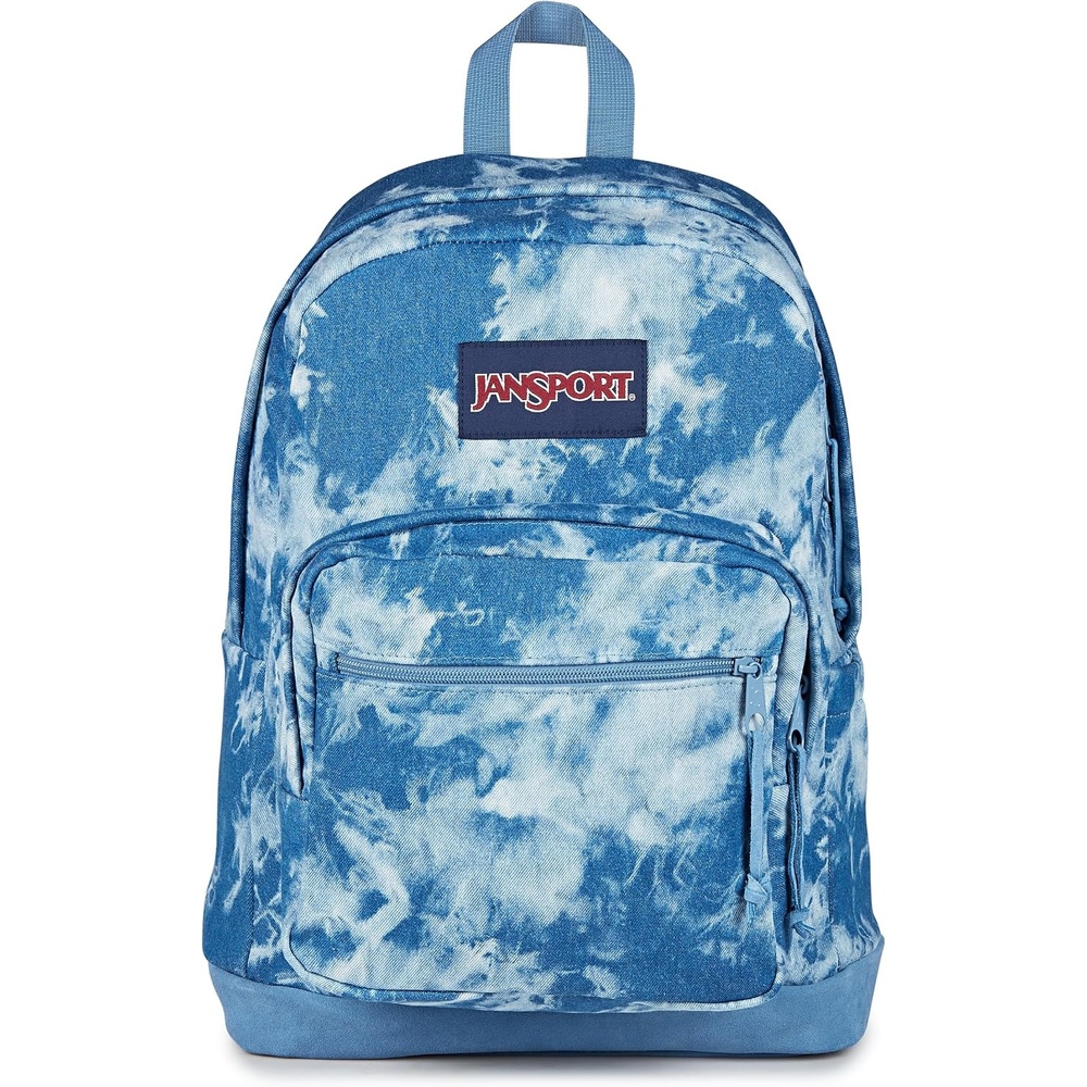 image:imageJanSport Right Pack Expressions Backpack Main Compartment 15inch Padded Laptop Compartment Side Water Bottle Pocket Utility Pocket with Zippered Rain Flap Denim Wash BlueDenim Wash Blue