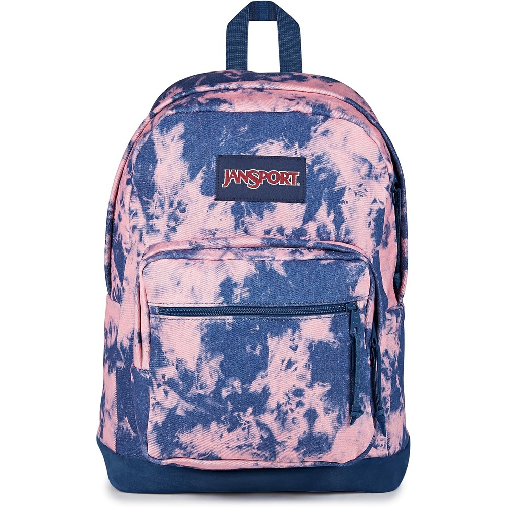 image:imageJanSport Right Pack Expressions Backpack Main Compartment 15inch Padded Laptop Compartment Side Water Bottle Pocket Utility Pocket with Zippered Rain Flap Denim Wash BlueDenim Wash Mauve