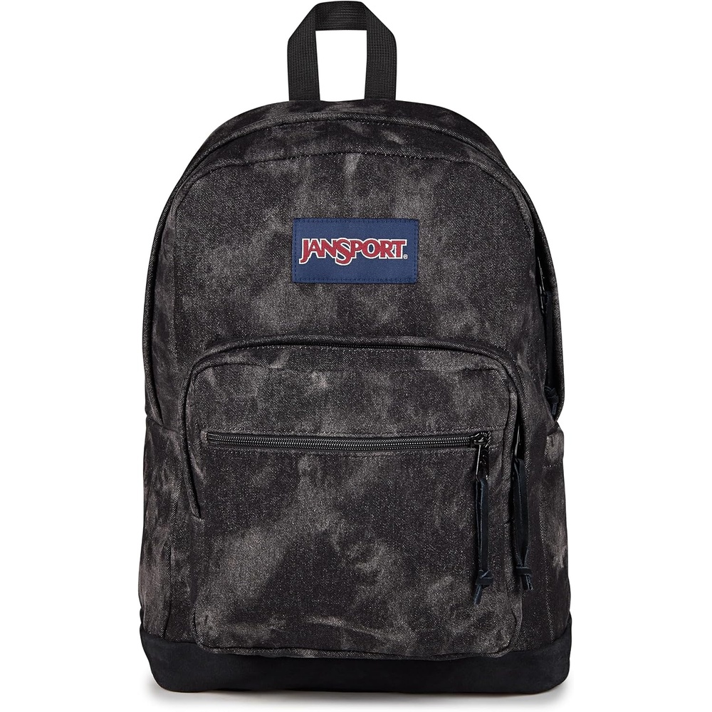 image:imageJanSport Right Pack Expressions Backpack Main Compartment 15inch Padded Laptop Compartment Side Water Bottle Pocket Utility Pocket with Zippered Rain Flap Denim Wash BlueDenim Wash Black