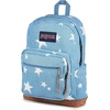 JanSport Right Pack Expressions Backpack – Main Compartment, 15-inch Padded Laptop Compartment, Side Water Bottle Pocket, Utility Pocket with Zippered Rain Flap, Denim Wash Blue(Discharge Denim Star)