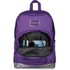 JanSport Right Pack Expressions Backpack – Main Compartment, 15-inch Padded Laptop Compartment, Side Water Bottle Pocket, Utility Pocket with Zippered Rain Flap, Denim Wash Blue(Bog Glam Suede Grape Jelly/Purple/Pink)