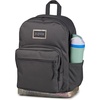 JanSport Right Pack Expressions Backpack – Main Compartment, 15-inch Padded Laptop Compartment, Side Water Bottle Pocket, Utility Pocket with Zippered Rain Flap, Denim Wash Blue(Bog Glam Suede Smokey Grit/Brown)
