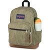 JanSport Right Pack Expressions Backpack – Main Compartment, 15-inch Padded Laptop Compartment, Side Water Bottle Pocket, Utility Pocket with Zippered Rain Flap, Denim Wash Blue(Aged Canvas Green/Lt Green/Brown)