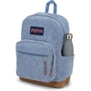 JanSport Right Pack Expressions Backpack – Main Compartment, 15-inch Padded Laptop Compartment, Side Water Bottle Pocket, Utility Pocket with Zippered Rain Flap, Denim Wash Blue(Embossed Hearts Blue)