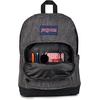 JanSport Right Pack Expressions Backpack – Main Compartment, 15-inch Padded Laptop Compartment, Side Water Bottle Pocket, Utility Pocket with Zippered Rain Flap, Denim Wash Blue(Aged Canvas Black/Oxford/Black)