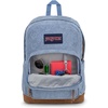 JanSport Right Pack Expressions Backpack – Main Compartment, 15-inch Padded Laptop Compartment, Side Water Bottle Pocket, Utility Pocket with Zippered Rain Flap, Denim Wash Blue(Embossed Hearts Blue)