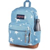 JanSport Right Pack Expressions Backpack – Main Compartment, 15-inch Padded Laptop Compartment, Side Water Bottle Pocket, Utility Pocket with Zippered Rain Flap, Denim Wash Blue(Discharge Denim Star)