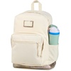 JanSport Right Pack Expressions Backpack – Main Compartment, 15-inch Padded Laptop Compartment, Side Water Bottle Pocket, Utility Pocket with Zippered Rain Flap, Denim Wash Blue(Bog Glam Suede Moon Flower/Brown)