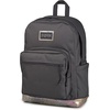 JanSport Right Pack Expressions Backpack – Main Compartment, 15-inch Padded Laptop Compartment, Side Water Bottle Pocket, Utility Pocket with Zippered Rain Flap, Denim Wash Blue(Bog Glam Suede Smokey Grit/Brown)