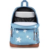 JanSport Right Pack Expressions Backpack – Main Compartment, 15-inch Padded Laptop Compartment, Side Water Bottle Pocket, Utility Pocket with Zippered Rain Flap, Denim Wash Blue(Discharge Denim Star)