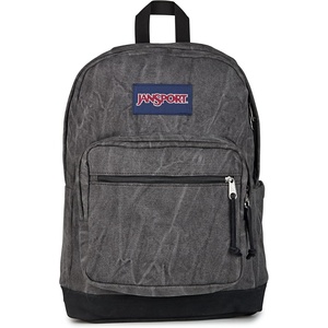 JanSport Right Pack Expressions Backpack – Main Compartment, 15-inch Padded Laptop Compartment, Side Water Bottle Pocket, Utility Pocket with Zippered Rain Flap, Denim Wash Blue(Aged Canvas Black/Oxford/Black)