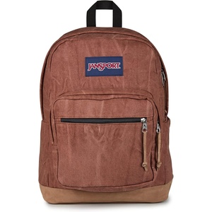 JanSport Right Pack Expressions Backpack – Main Compartment, 15-inch Padded Laptop Compartment, Side Water Bottle Pocket, Utility Pocket with Zippered Rain Flap, Denim Wash Blue(Aged Canvas Brown/Lt Brn/Dk Brown)