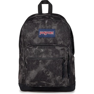 JanSport Right Pack Expressions Backpack – Main Compartment, 15-inch Padded Laptop Compartment, Side Water Bottle Pocket, Utility Pocket with Zippered Rain Flap, Denim Wash Blue(Denim Wash Black)