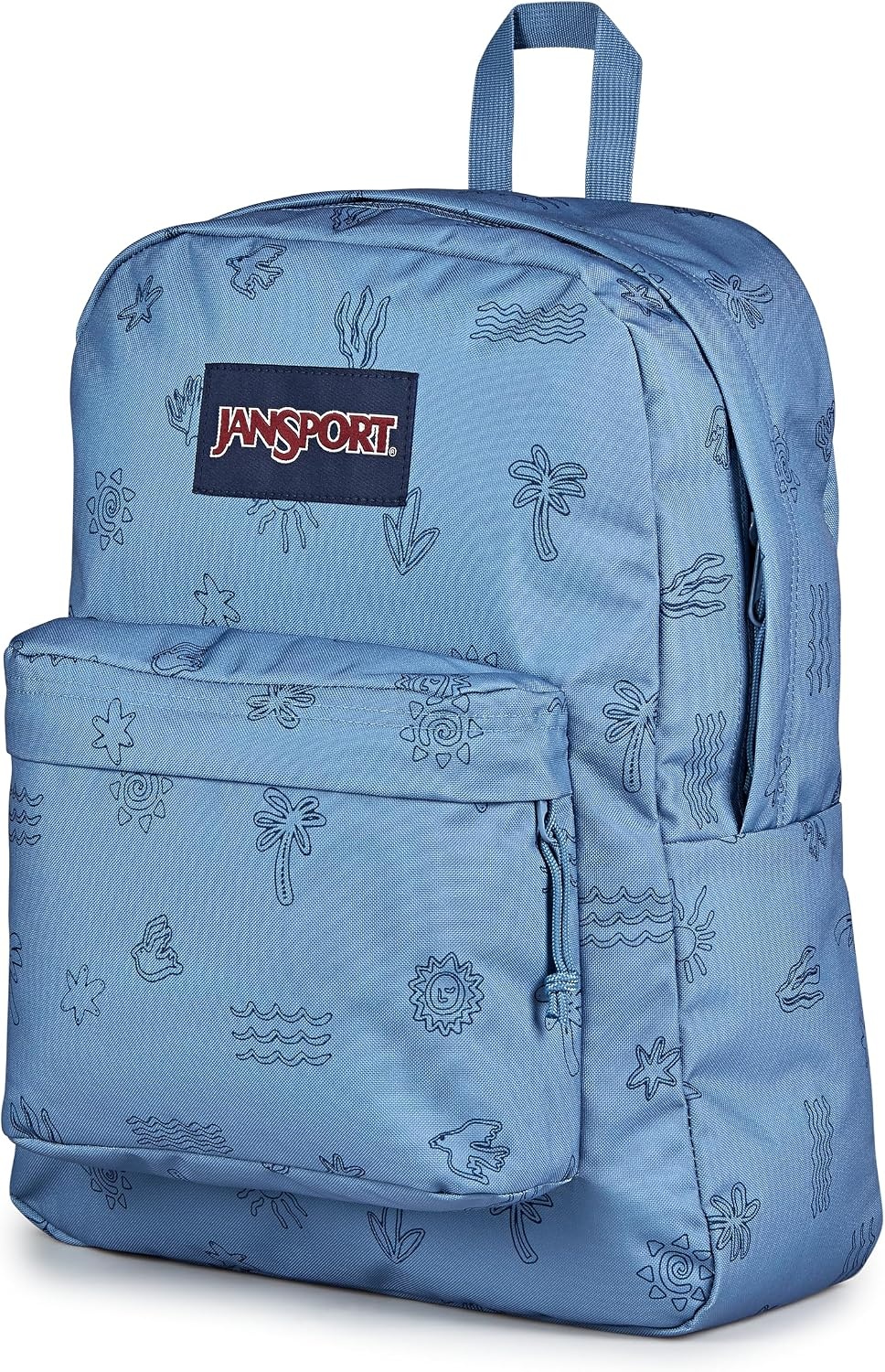 image:imageJanSport SuperBreak Plus Backpack with Padded 15inch Laptop Sleeve and Integrated Bottle Pocket Spacious and Durable Daypack for Work and Travel Sunny Sketches Blue