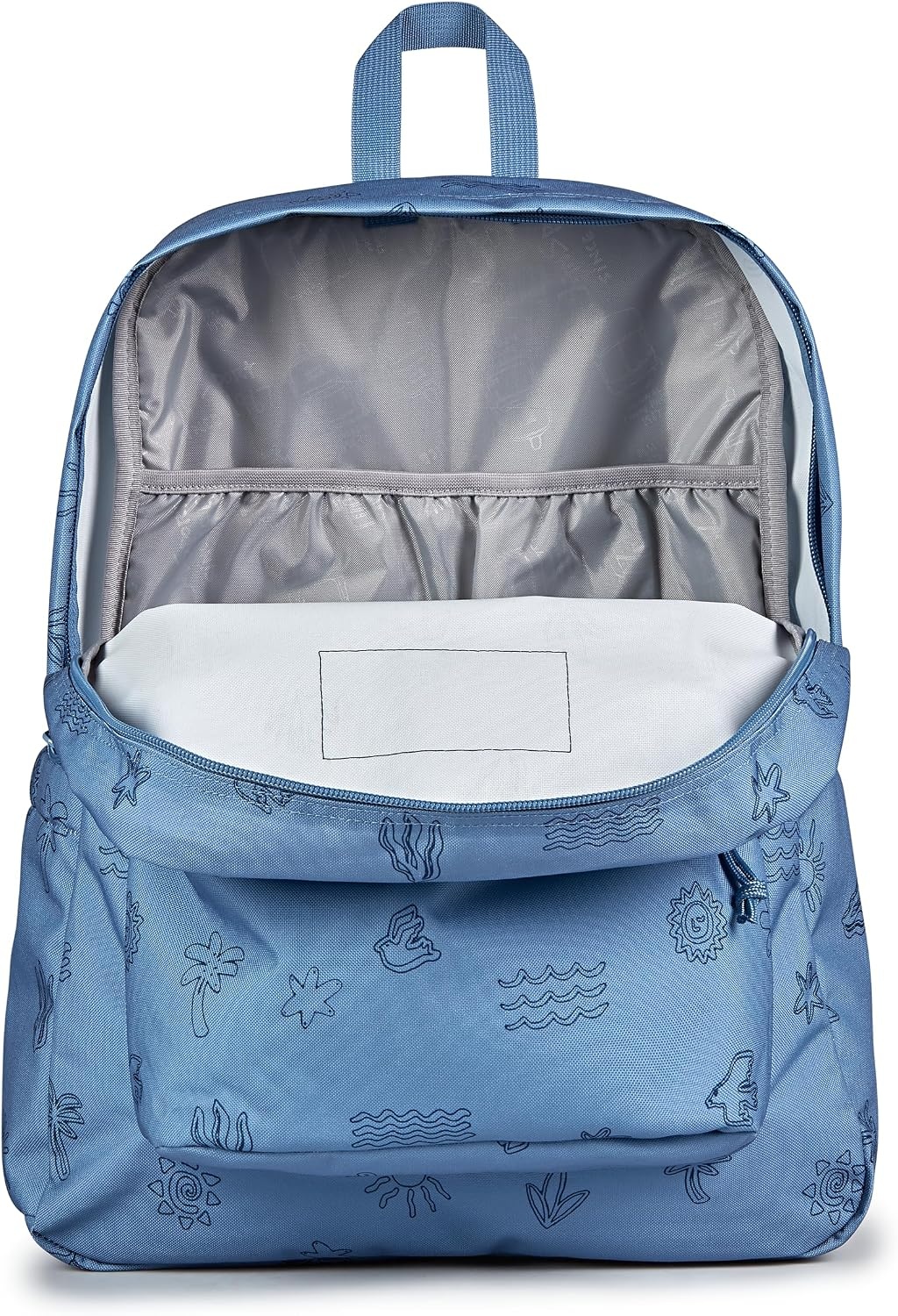 image:imageJanSport SuperBreak Plus Backpack with Padded 15inch Laptop Sleeve and Integrated Bottle Pocket Spacious and Durable Daypack for Work and Travel Sunny Sketches Blue