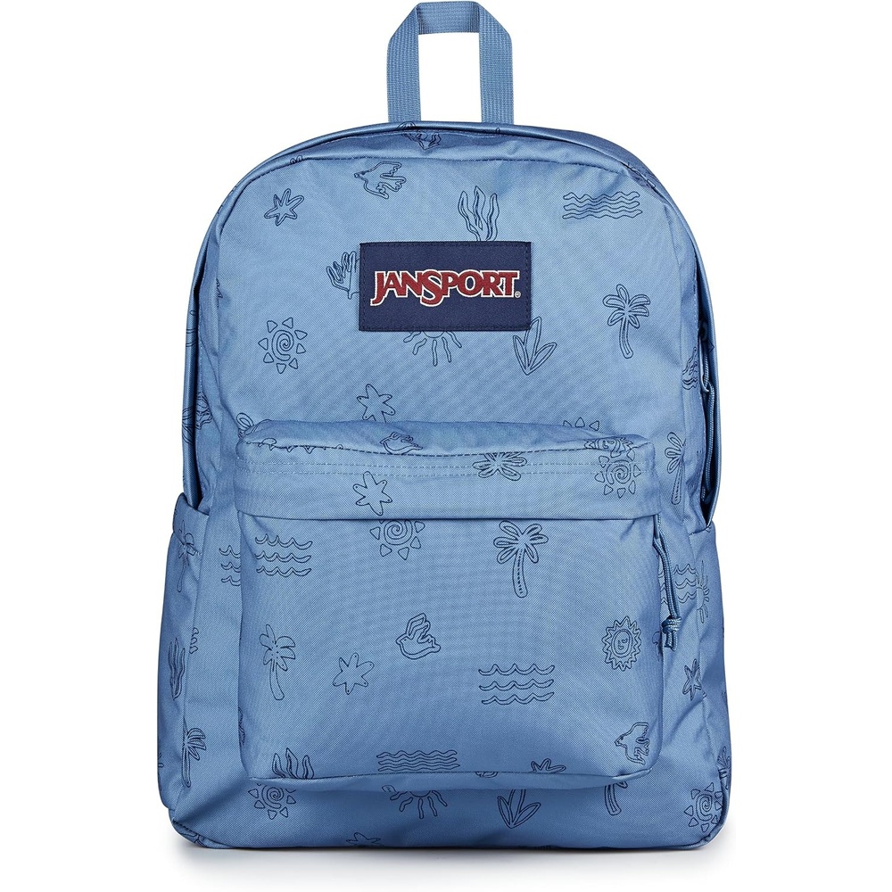 image:imageJanSport SuperBreak Plus Backpack with Padded 15inch Laptop Sleeve and Integrated Bottle Pocket Spacious and Durable Daypack for Work and Travel Sunny Sketches Blue