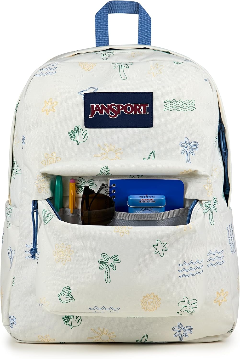 image:imageJanSport SuperBreak Plus Backpack with Padded 15inch Laptop Sleeve and Integrated Bottle Pocket Spacious and Durable Daypack for Work and Travel Sunny Sketches