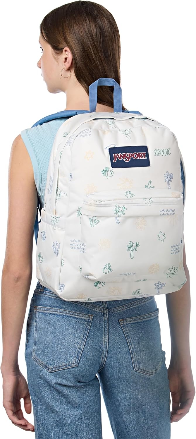 image:imageJanSport SuperBreak Plus Backpack with Padded 15inch Laptop Sleeve and Integrated Bottle Pocket Spacious and Durable Daypack for Work and Travel Sunny Sketches