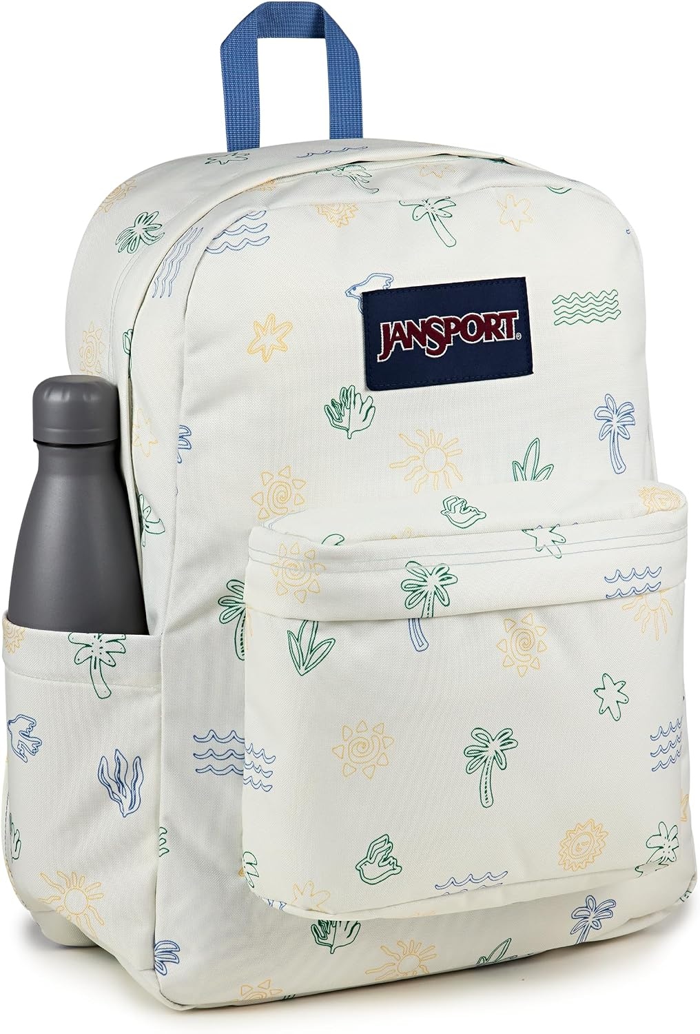 image:imageJanSport SuperBreak Plus Backpack with Padded 15inch Laptop Sleeve and Integrated Bottle Pocket Spacious and Durable Daypack for Work and Travel Sunny Sketches