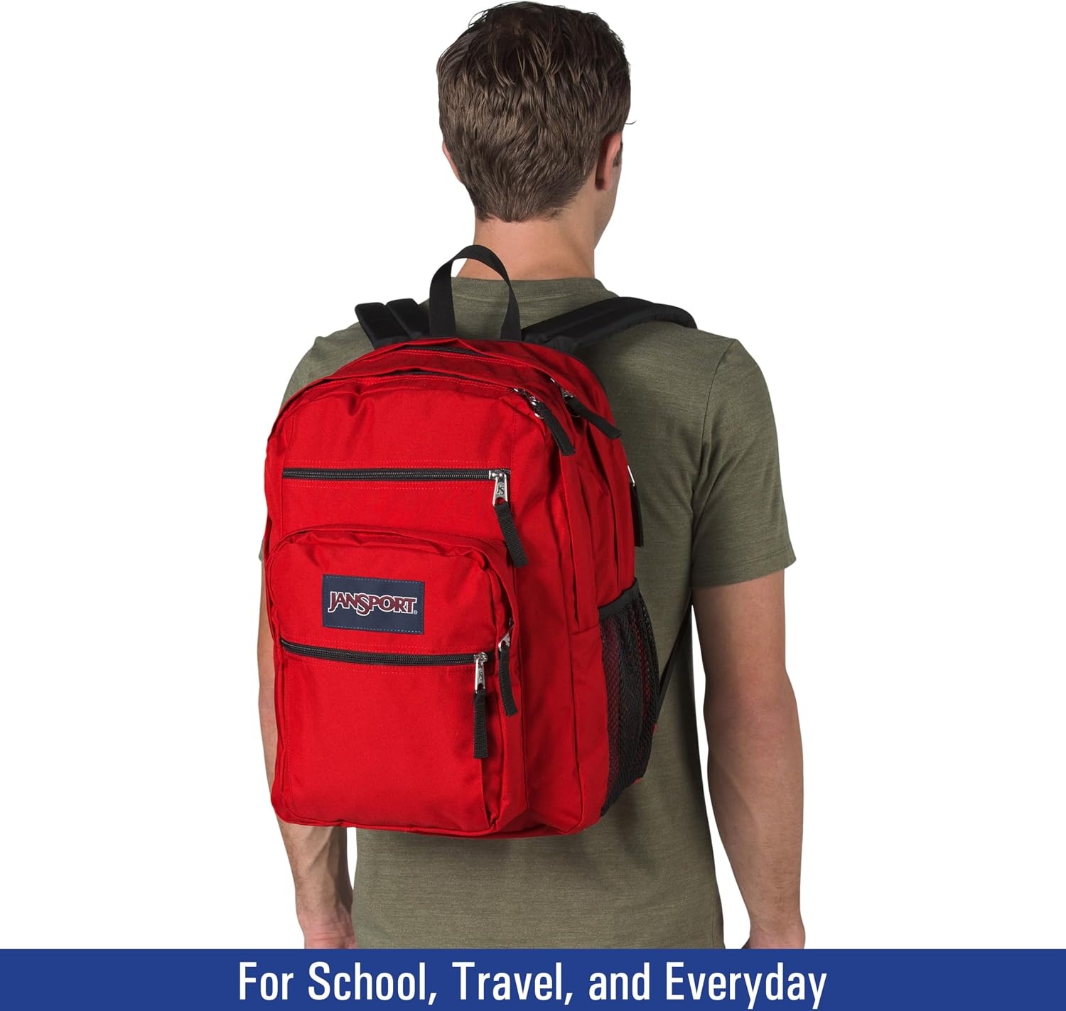 image:imageJanSport NCAA Officially Licensed Backpack Ohio State Buckeyes Big Student with Padded 15Inch Laptop Sleeve 2 Compartment Computer Bag with Bottle Pocket amp Haul Handle Book Rucksack Red TapeTeam Color