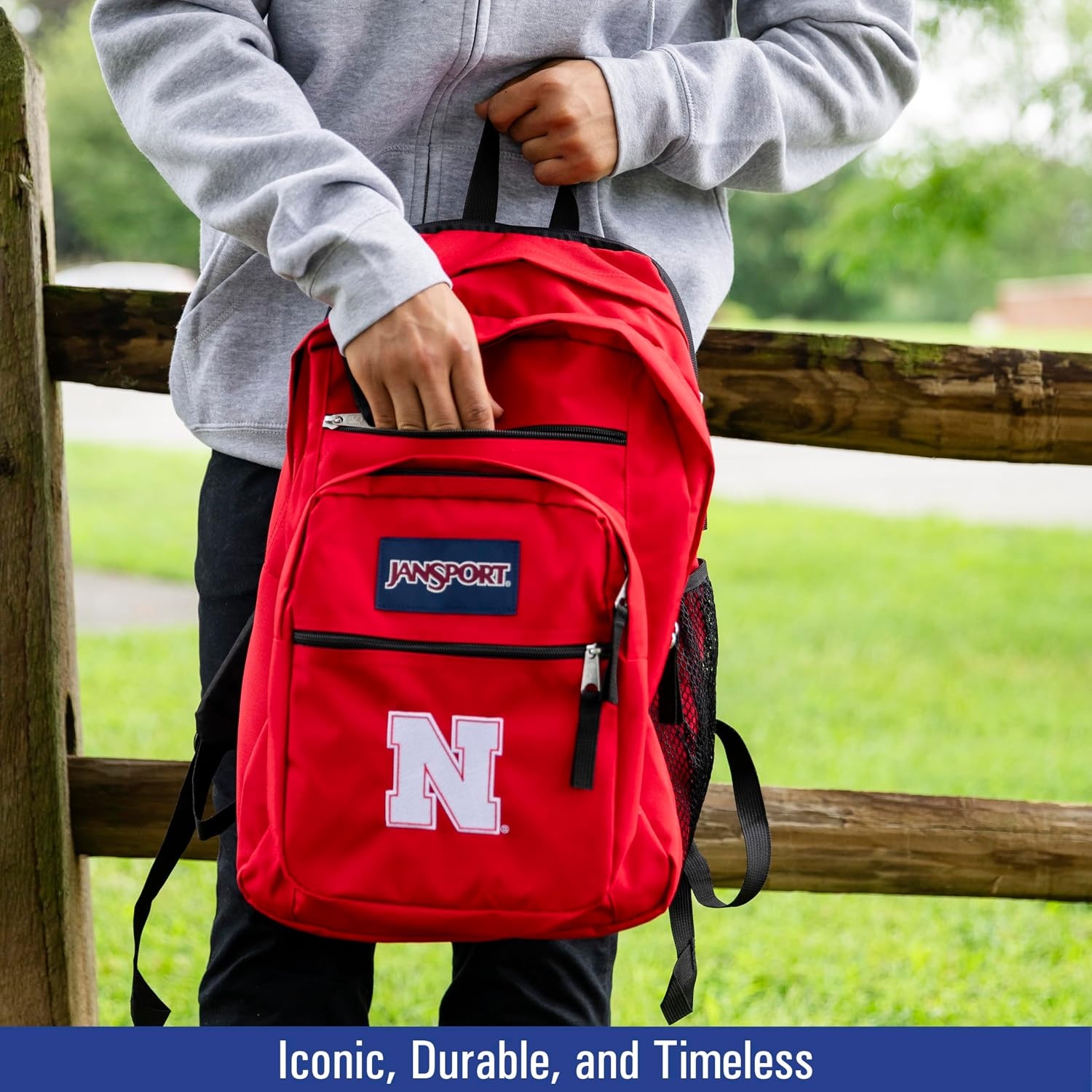 image:imageJanSport NCAA Officially Licensed Backpack Ohio State Buckeyes Big Student with Padded 15Inch Laptop Sleeve 2 Compartment Computer Bag with Bottle Pocket amp Haul Handle Book Rucksack Red TapeTeam Color