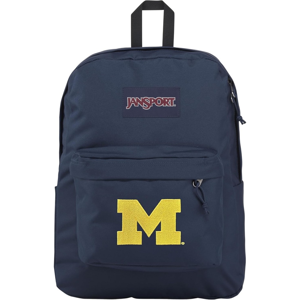 image:imageJanSport NCAA Officially Licensed Backpack Michigan Wolverines Superbreak Plus with Padded 15 Laptop Sleeve Spacious Computer Bag for Men amp Women Durable Daypack with Bottle Pocket NavyMichigan Wolverines