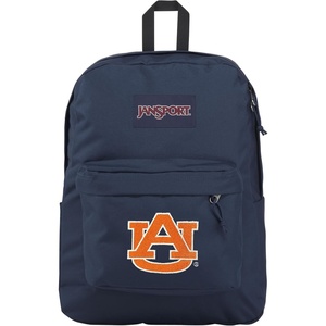 JanSport NCAA Officially Licensed Backpack, Michigan Wolverines, Superbreak Plus with Padded 15” Laptop Sleeve, Spacious Computer Bag for Men & Women, Durable Daypack with Bottle Pocket, Navy(Auburn Tigers)