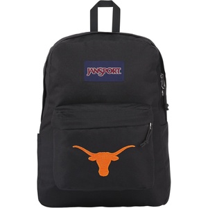 JanSport NCAA Officially Licensed Backpack, Michigan Wolverines, Superbreak Plus with Padded 15” Laptop Sleeve, Spacious Computer Bag for Men & Women, Durable Daypack with Bottle Pocket, Navy(Texas Longhorns)