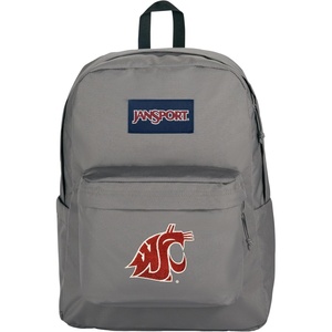 JanSport NCAA Officially Licensed Backpack, Michigan Wolverines, Superbreak Plus with Padded 15” Laptop Sleeve, Spacious Computer Bag for Men & Women, Durable Daypack with Bottle Pocket, Navy(Washington State Cougars)