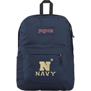 JanSport NCAA Officially Licensed Backpack, Michigan Wolverines, Superbreak Plus with Padded 15” Laptop Sleeve, Spacious Computer Bag for Men & Women, Durable Daypack with Bottle Pocket, Navy(Navy Midshipmen)