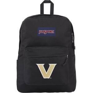 JanSport NCAA Officially Licensed Backpack, Michigan Wolverines, Superbreak Plus with Padded 15” Laptop Sleeve, Spacious Computer Bag for Men & Women, Durable Daypack with Bottle Pocket, Navy(Vanderbilt Commodores)